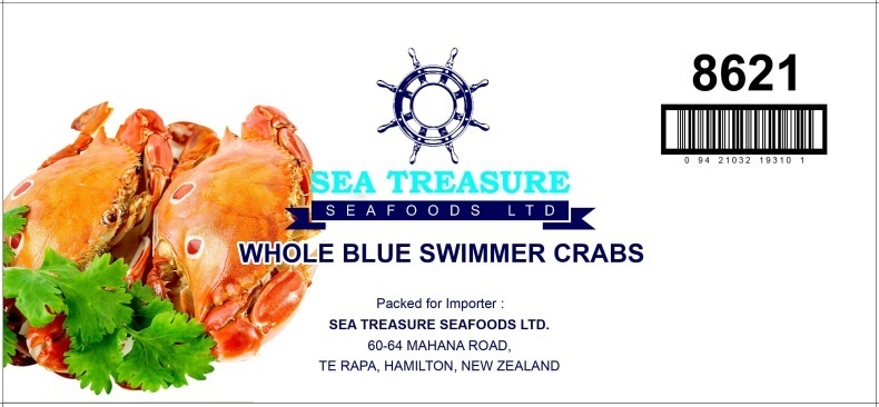 Whole Blue Swimmer Crab 300 - 400 - 5kg