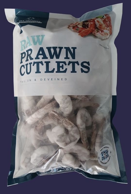 Prawn Cutlets Raw 26/30 - 10 x 1kg