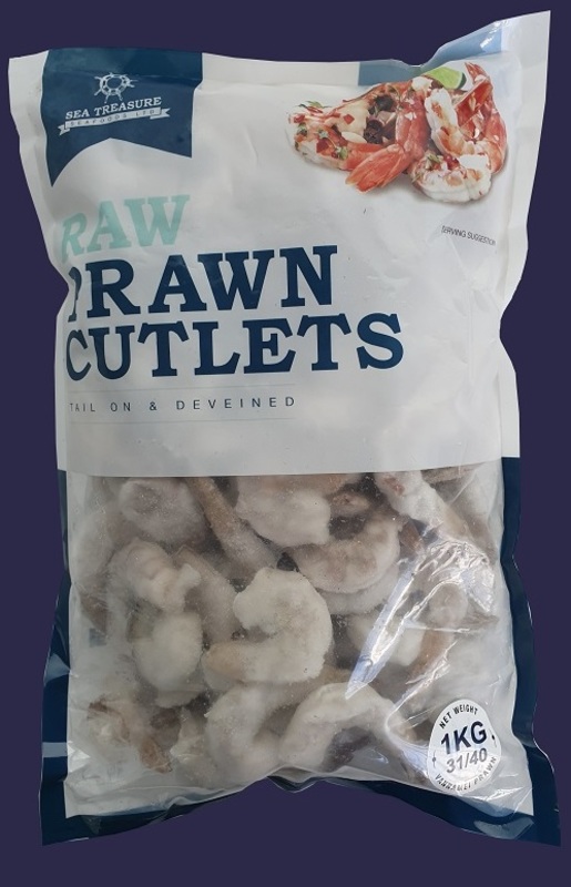 Prawn Cutlets Raw 31/40 - 10 x 1kg