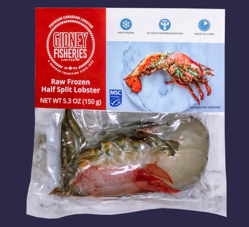 Lobster Half Gidney Split Raw - 27 x 150 gram (minimum) 4.54kg